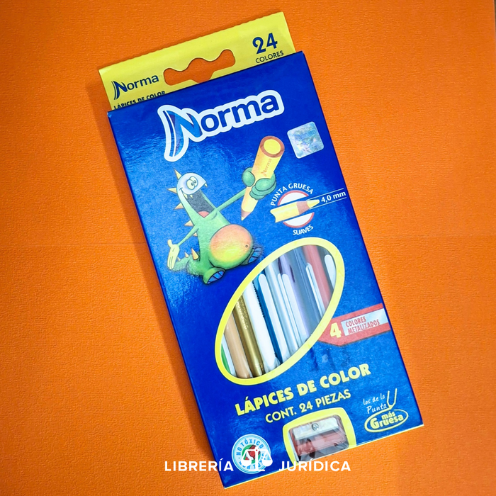 Crayones de madera  24 Colores  NORMA