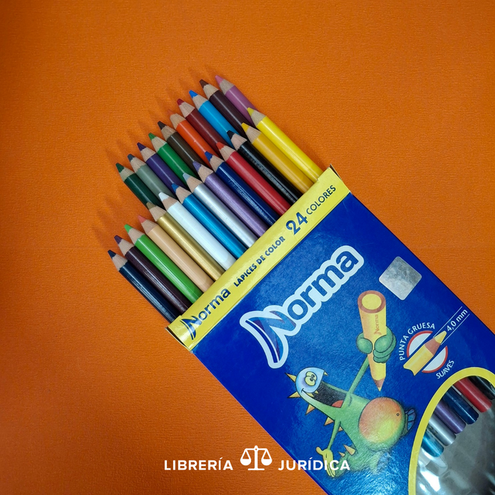 Crayones de madera  24 Colores  NORMA