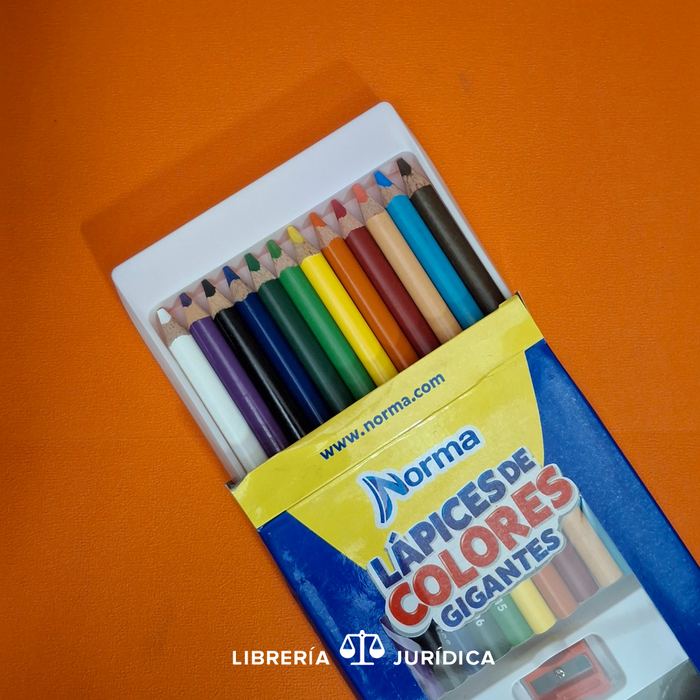 Crayones de madera Gigantes Triangular 12 colores NORMA