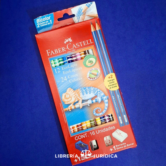 Crayones de madera  12 lápices 24 colores  Faber Castell