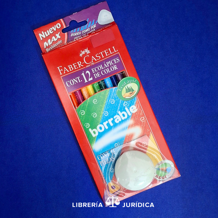 Crayones de madera 12 colores BORRABLE Faber Castell