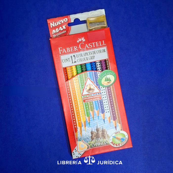 Crayones de madera 12 colores GRIP Faber Castell