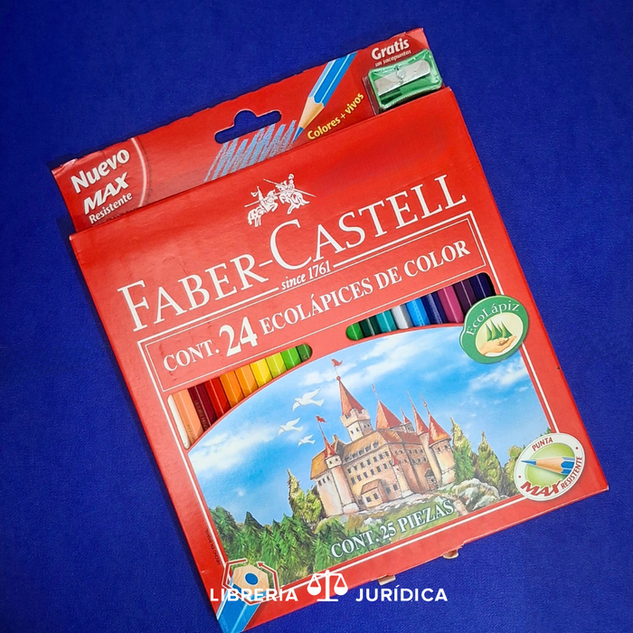 Crayones de madera HEXAGONAL 24 colores Faber Castell