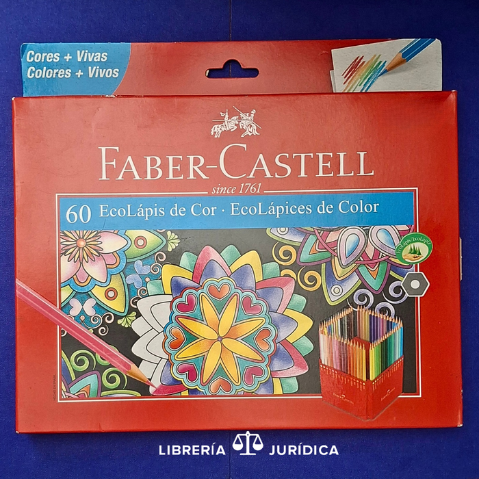 Crayones de madera HEXAGONAL 60 colores Faber Castell