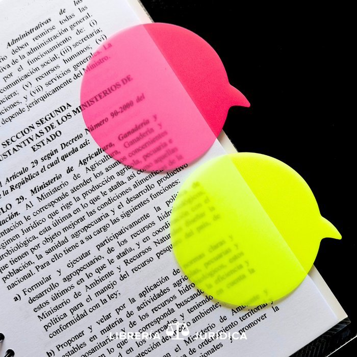 Notas Adhesivas Semitransparentes 30 hojas.