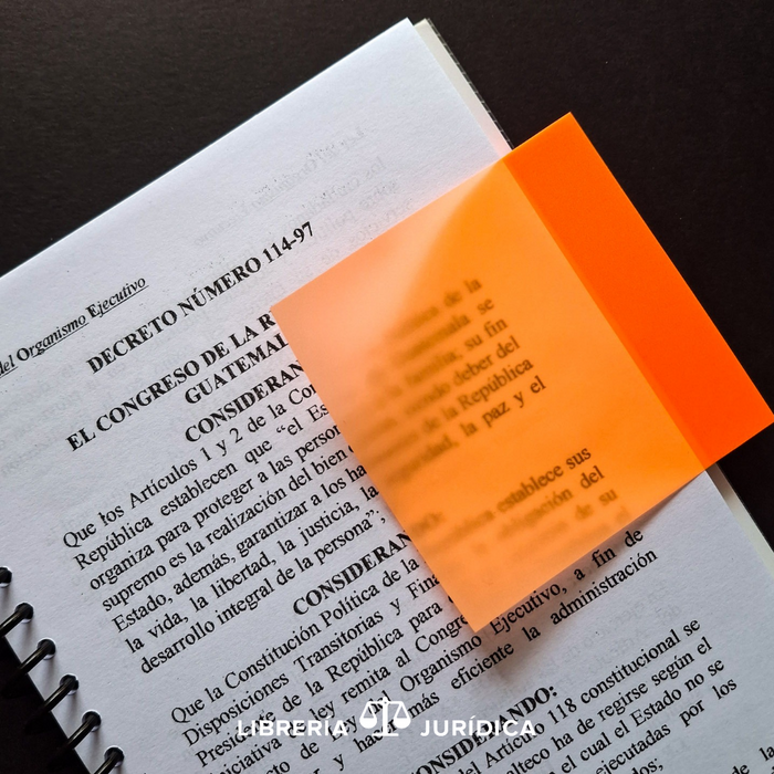 Notas Adhesivas Semitransparentes 50 hojas.