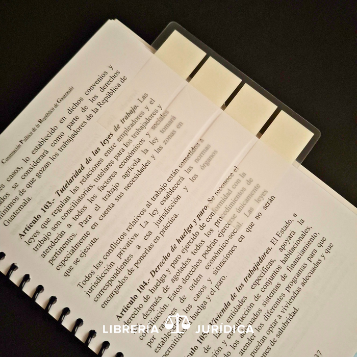 Notas Adhesivas Semitransparentes 104 hojas. Color blanco