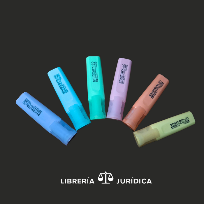 Resaltadores Pastel Punta Gruesa 6 Colores STUDMARK