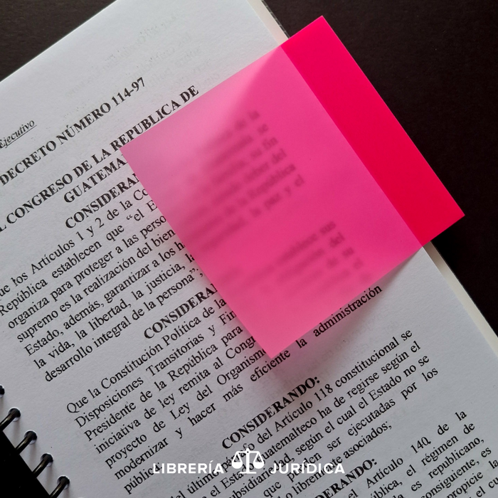 Notas Adhesivas Semitransparentes 50 hojas.