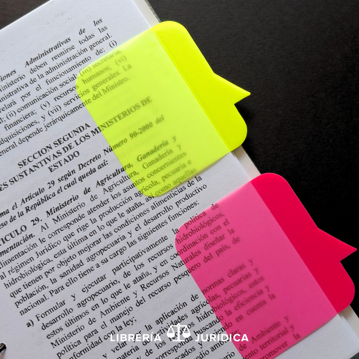 Notas Adhesivas Semitransparentes 30 hojas.