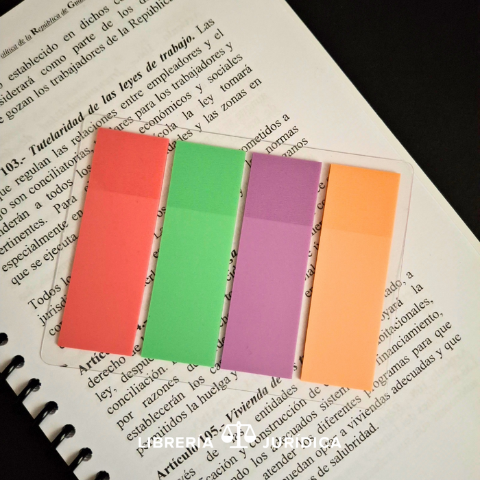 Notas Adhesivas Semitransparentes 104 hojas. Colores pastel