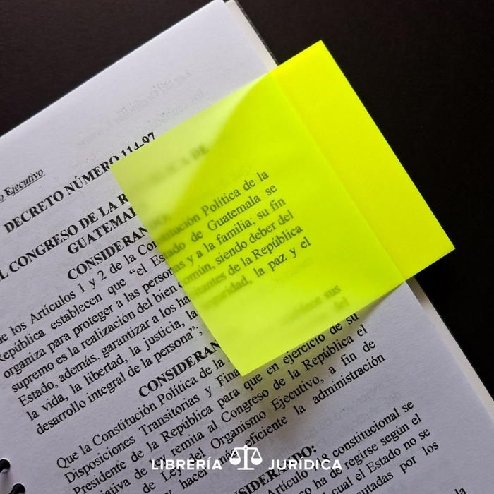 Notas Adhesivas Semitransparentes 50 hojas.