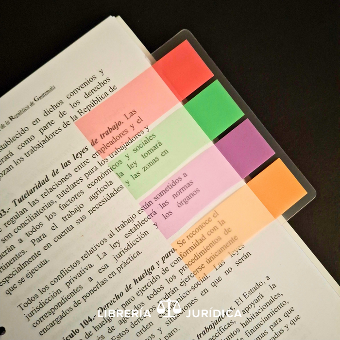 Notas Adhesivas Semitransparentes 104 hojas. Colores pastel