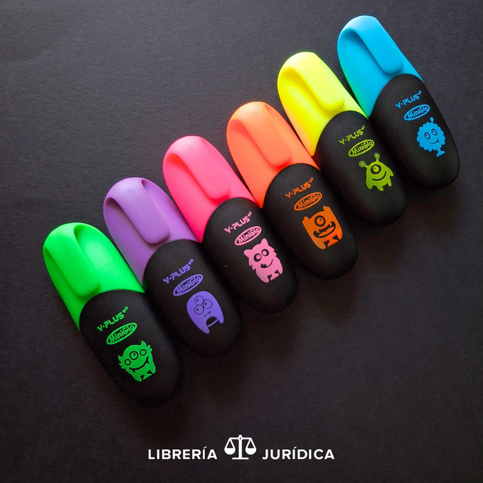 Set 6 resaltadores MiniGlo Y-Plus Neón