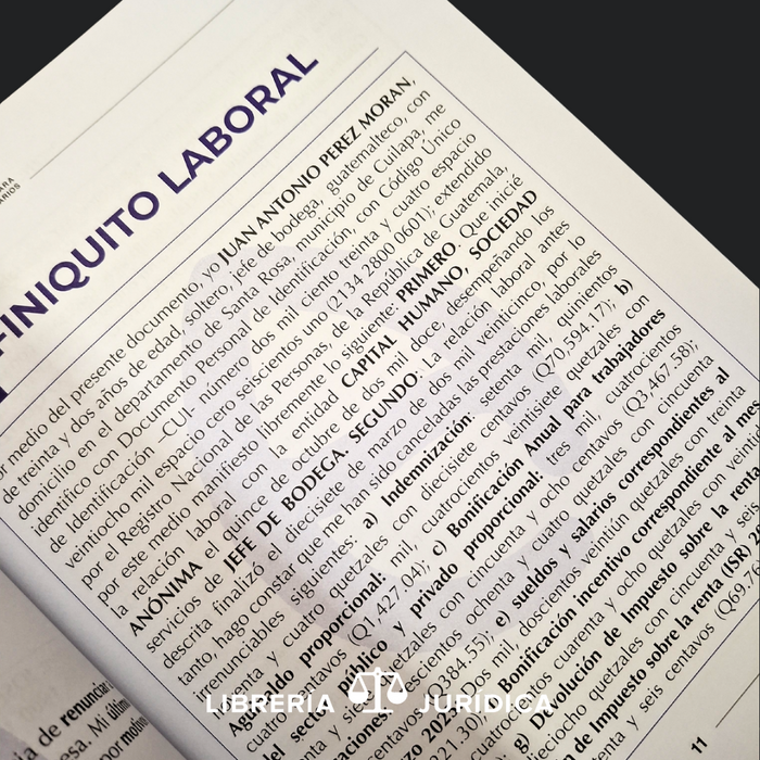Prontuario Práctico Derecho Laboral