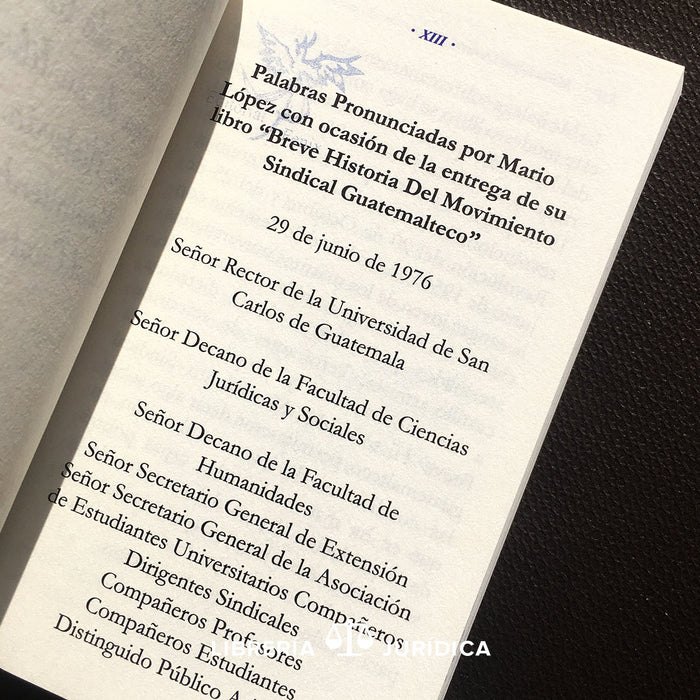 Breve Historia del Movimiento Sindical Guatemalteco - Libreria Juridica 
